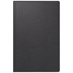 Taschenkalender Mod. Industrie II 2027 | A7, Leder, schwarz
