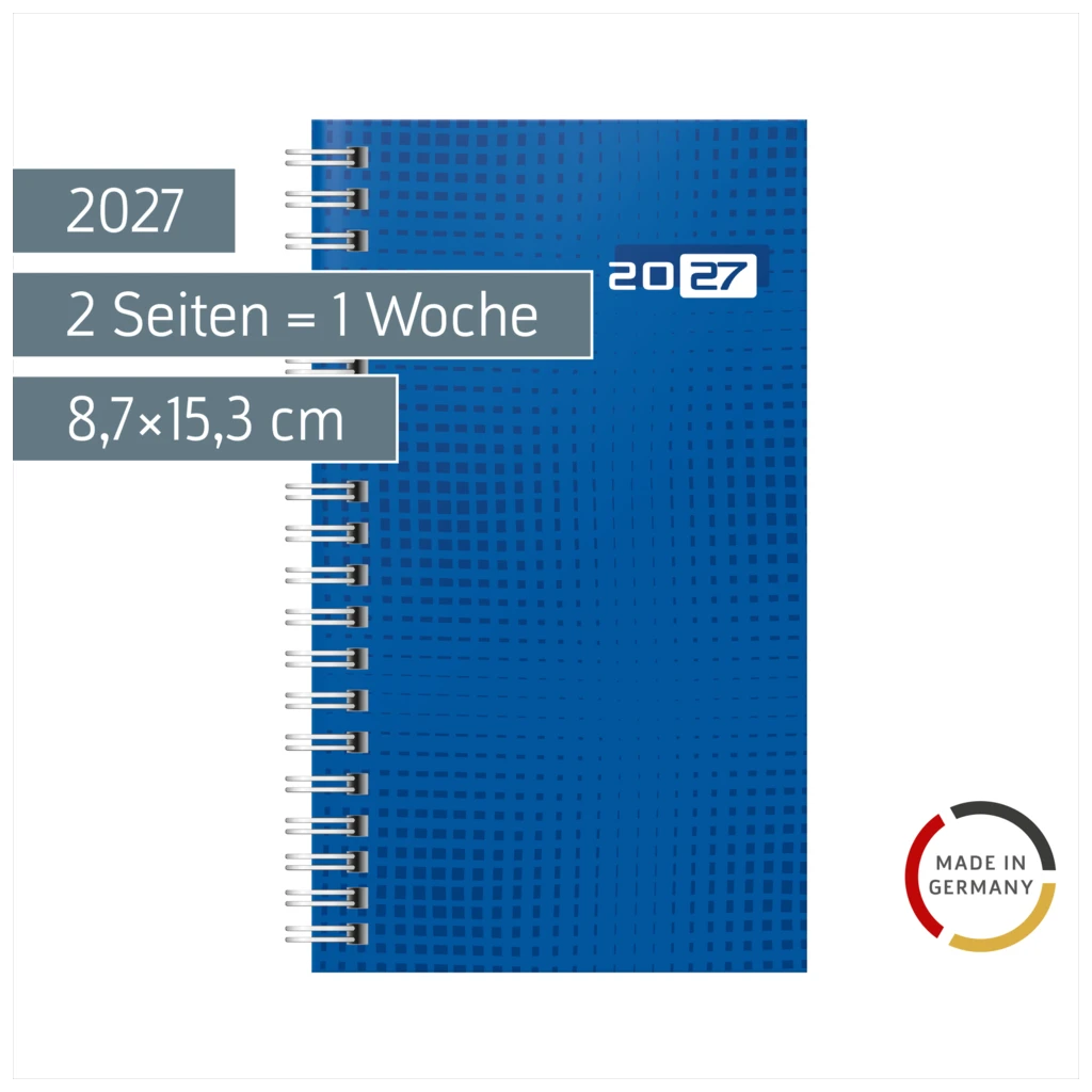 Taschenkalender Colour Line Mod. Taschenplaner int. 2027 | A6, Papier, blau