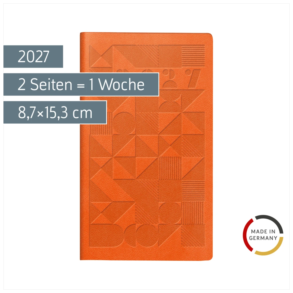 Taschenkalender Design Line Mod. Taschenplaner int. 2027 „Tangrami“ | A6, Kunstleder