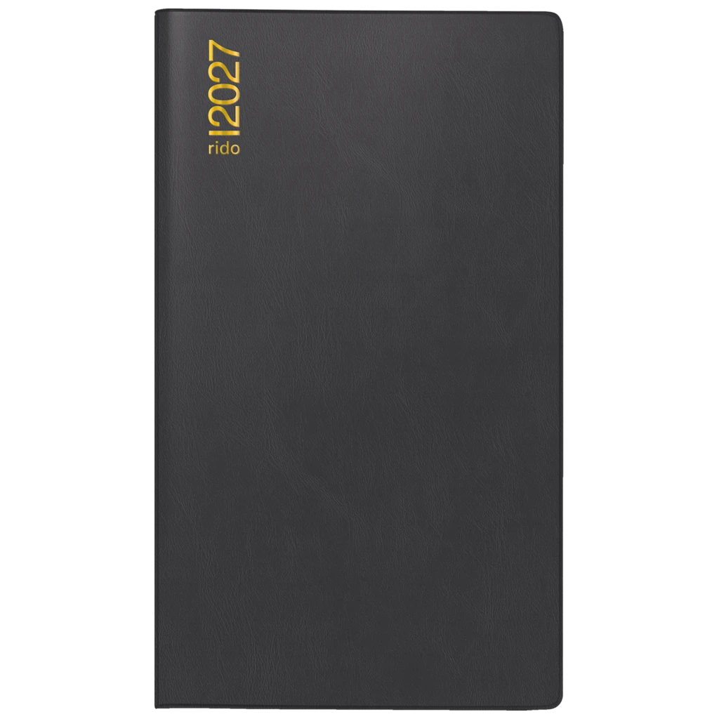 Taschenkalender Mod. Taschenplaner int. 2027 | A6, Kunststoff, schwarz