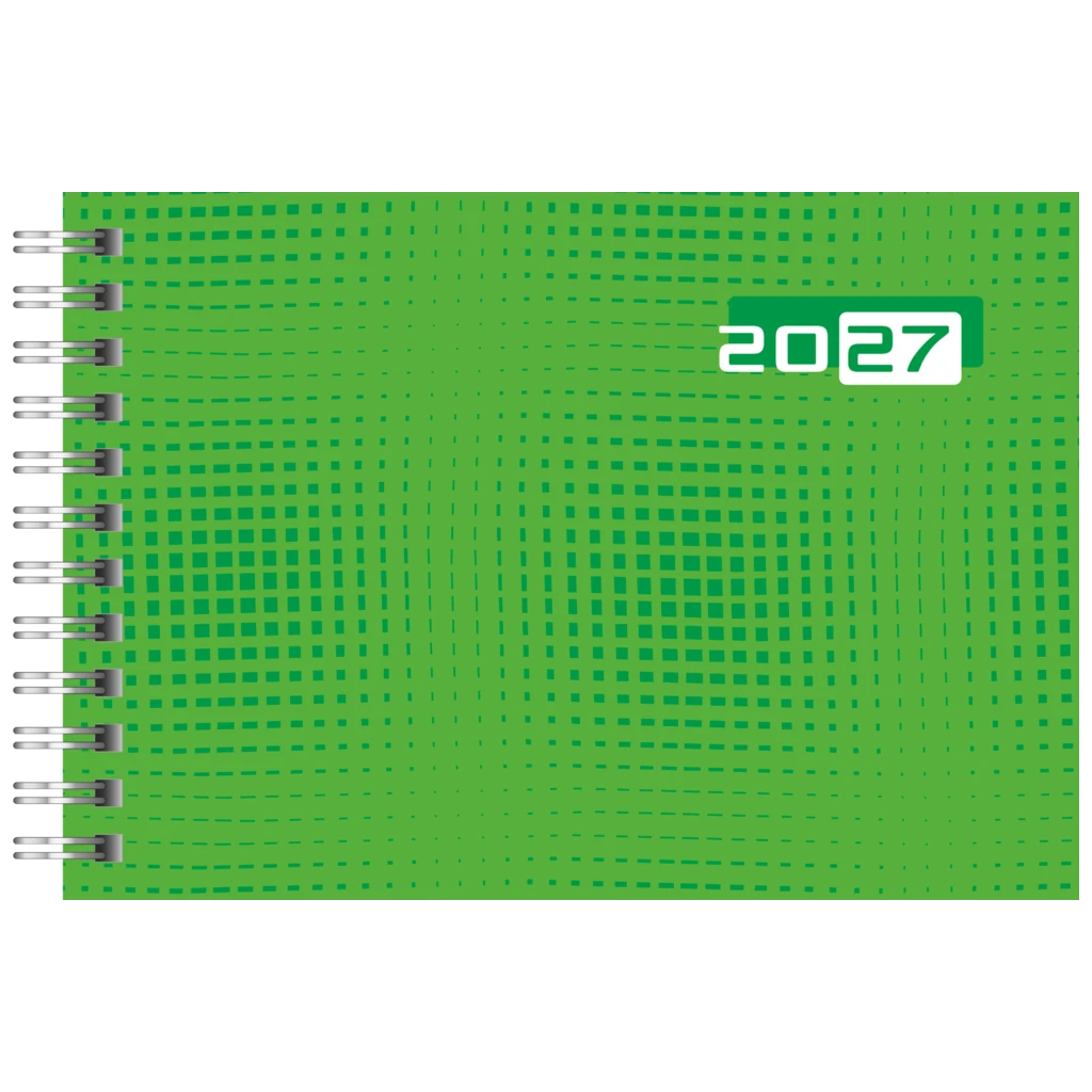 Taschenkalender Colour Line Mod. Septimus 2027 | A6 quer, Papier, grün