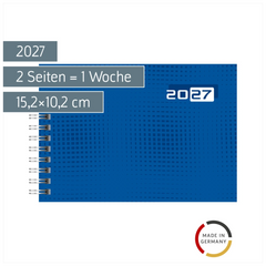 Taschenkalender Colour Line Mod. Septimus 2027 | A6 quer, Papier, blau