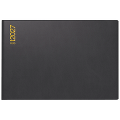 Taschenkalender Mod. Septimus 2027 | A6 quer, Kunststoff, schwarz