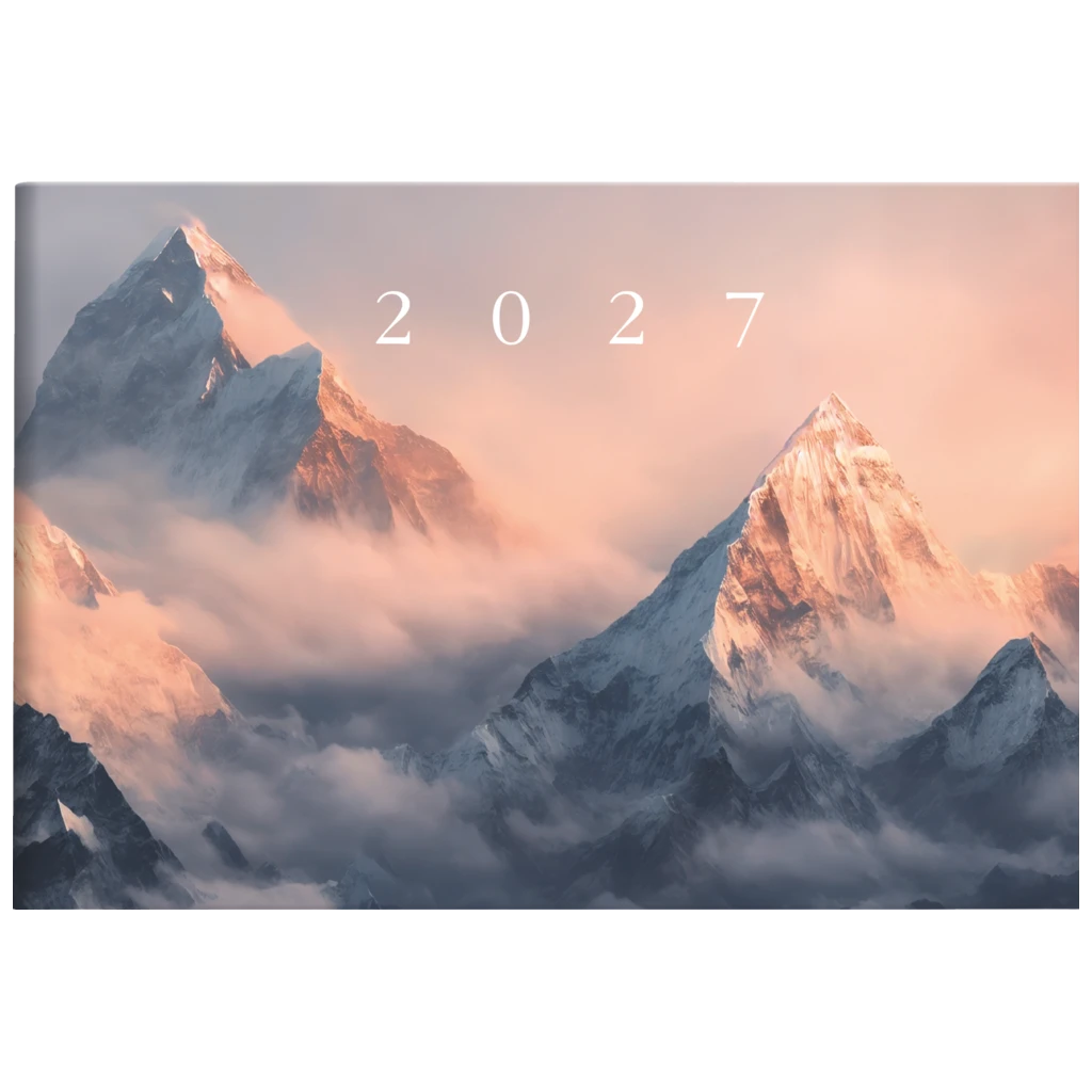 Taschenkalender Design Line Mod. Septimus 2027 „Mountain“ | A6 quer, Papier