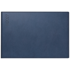 Taschenkalender Mod. Septimus 2027 | A6 quer, Kunststoff, dunkelblau