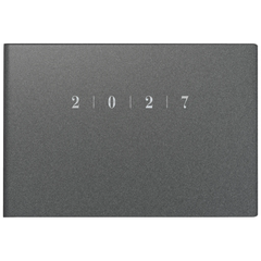 Taschenkalender Mod. Septimus 2027 | A6 quer, Kunststoff, grau