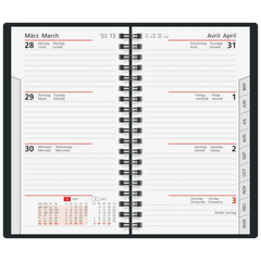 Taschenkalender Mod. Taschenplaner int. 2027 | A6, Kunstleder, schwarz