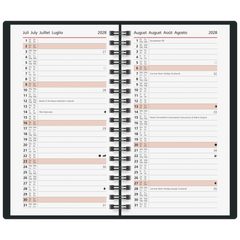 Taschenkalender Mod. Taschenplaner int. 2027 | A6, Kunstleder, schwarz