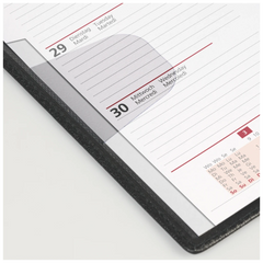 Taschenkalender Mod. Taschenplaner int. 2027 | A6, Kunstleder, schwarz