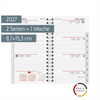 Wochen-Ersatzkalendarium Mod. Taschenplaner int. 2027 | 8,7×15,3 cm, Karton, weiß