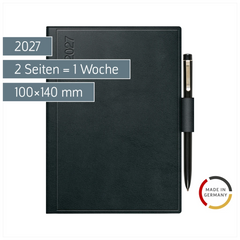 Taschenkalender Mod. perfect/Technik I 2027 | A6, Kunststoff, schwarz