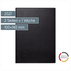 Taschenkalender Mod. perfect/Technik I 2027 | A6, Kunstleder, schwarz