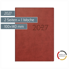 Taschenkalender Mod. perfect/Technik I 2027 | A6, Kunstleder, bordeaux