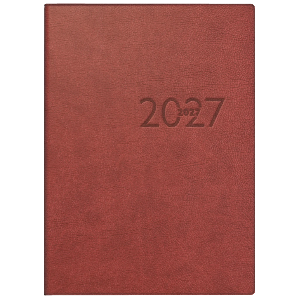 Taschenkalender Mod. perfect/Technik I 2027 | A6, Kunstleder, bordeaux