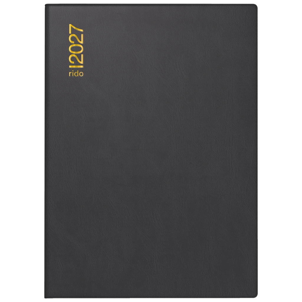 Taschenkalender Mod. Technik II 2027 | A6, Kunststoff, schwarz