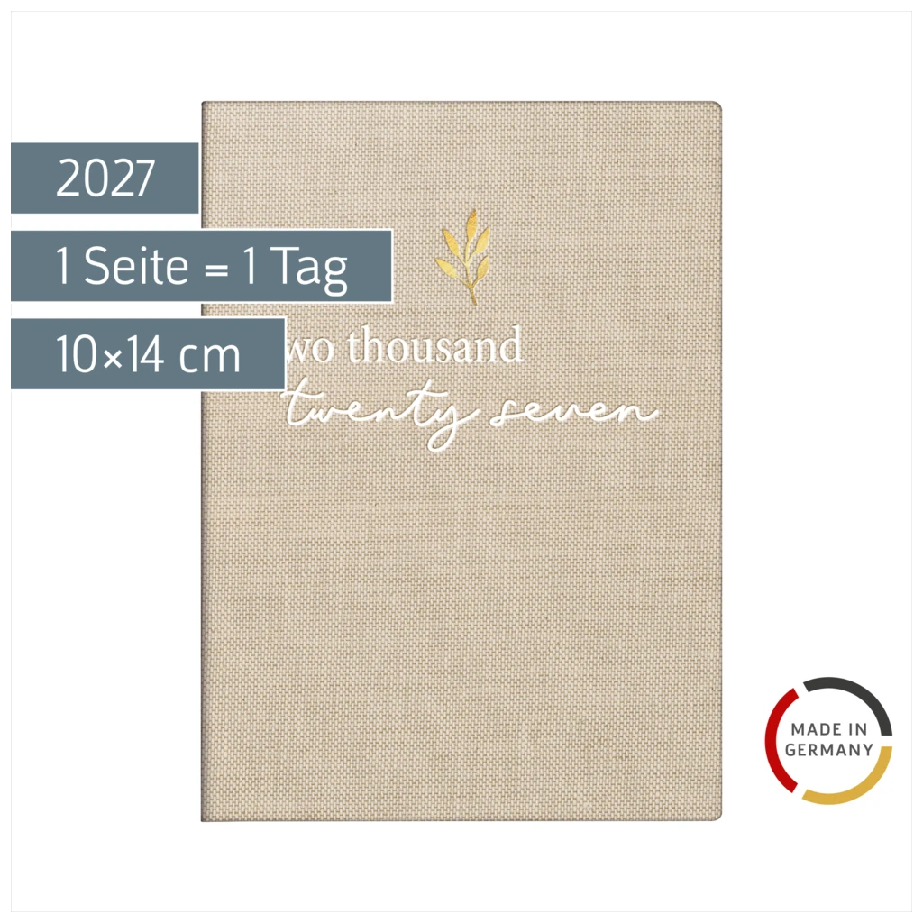 Taschenkalender Mod. Technik III 2027 „Icecoffee“ | A6, Textil