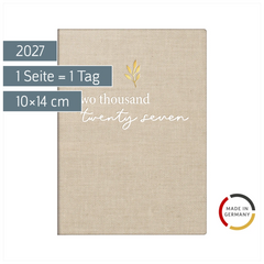 Taschenkalender Mod. Technik III 2027 „Icecoffee“ | A6, Textil