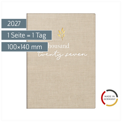 Taschenkalender Mod. Technik III 2027 „Icecoffee“ | A6, Textil
