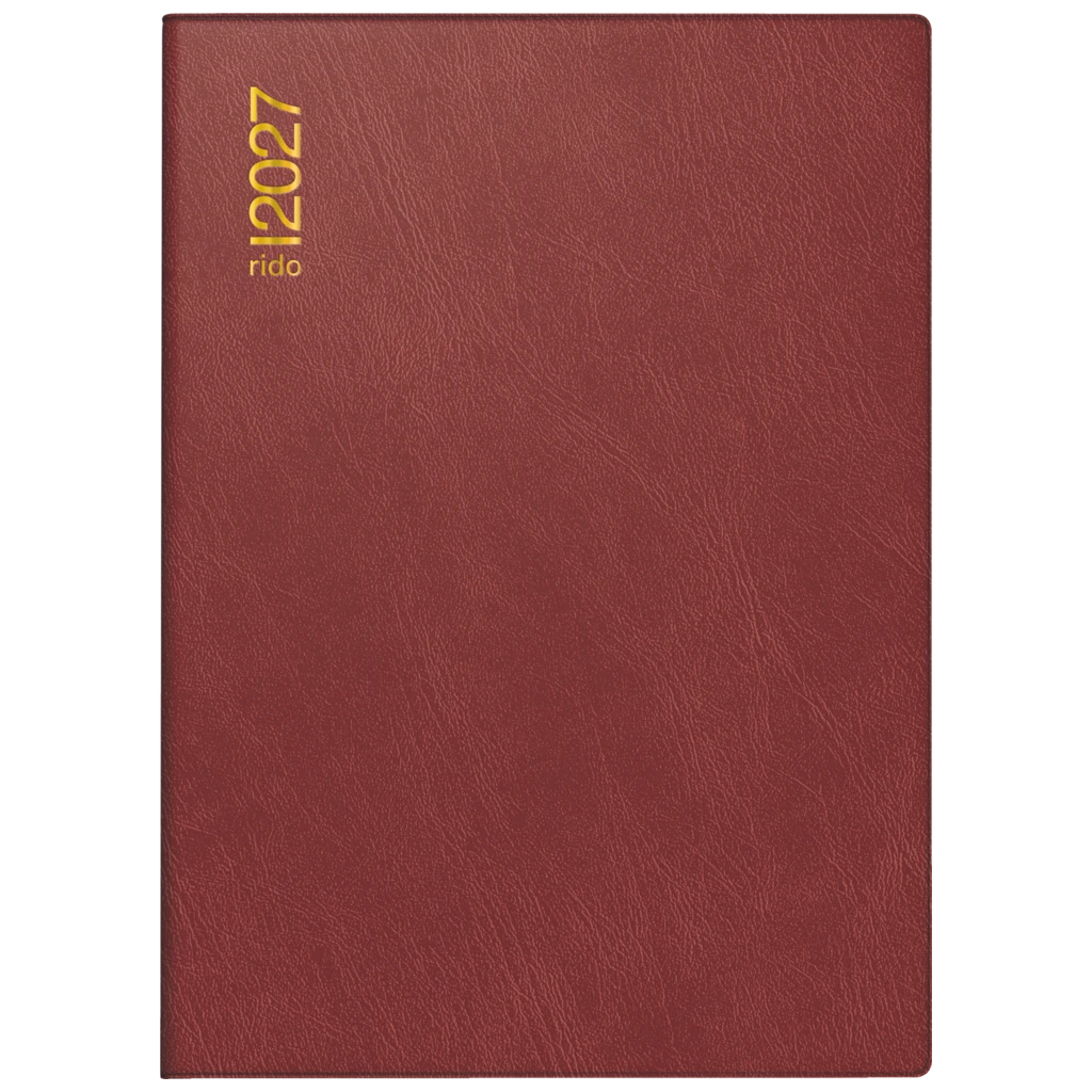 Taschenkalender Mod. Technik III 2027 | A6, Kunststoff, bordeaux