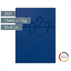 Taschenkalender Mod. Technik III 2027 | A6, Kunstleder, blau