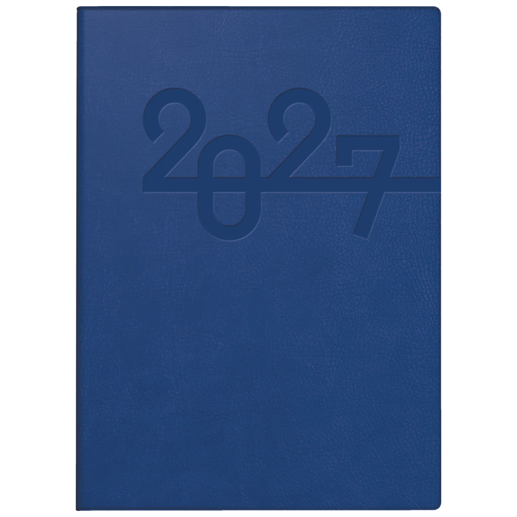 Taschenkalender Mod. Technik III 2027 | A6, Kunstleder, blau