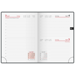 Taschenkalender Mod. Technik III 2027 | A6, Leder, schwarz
