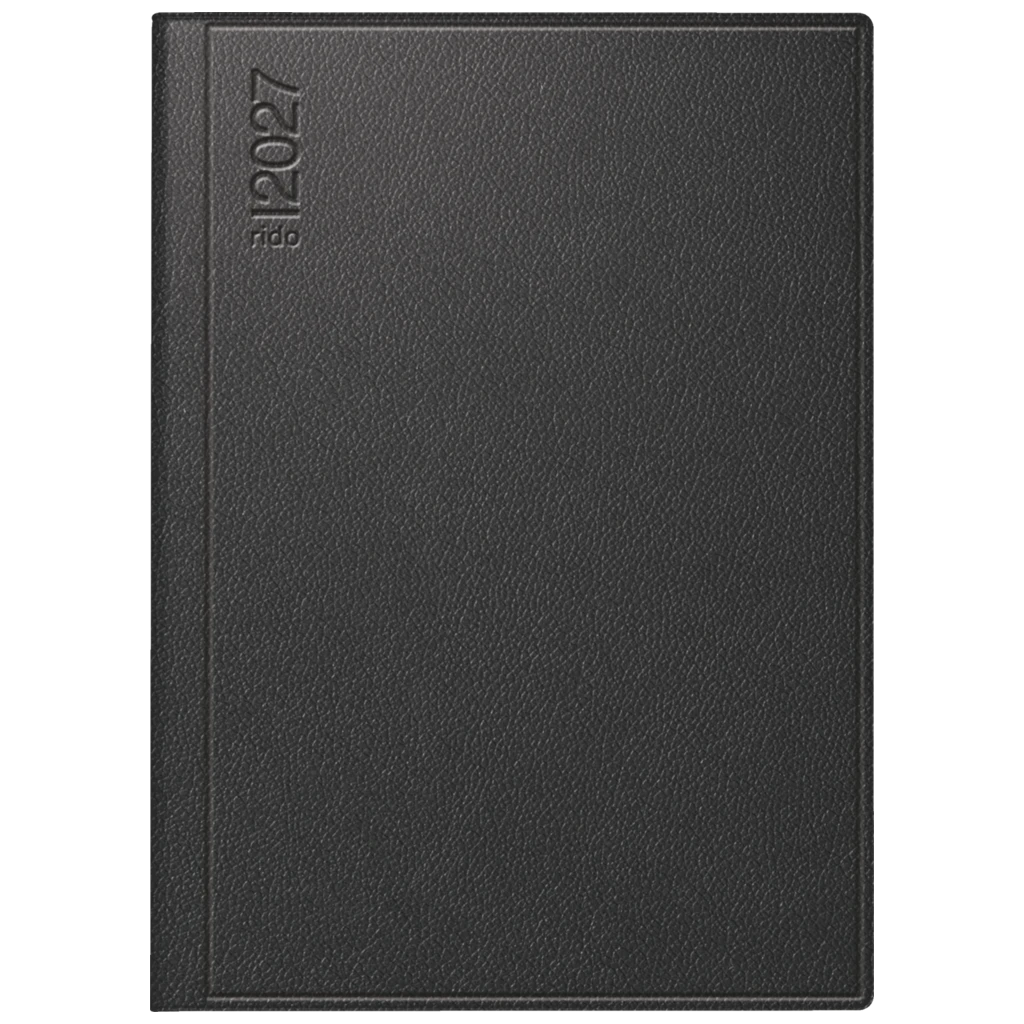 Taschenkalender Mod. Technik III 2027 | A6, Leder, schwarz