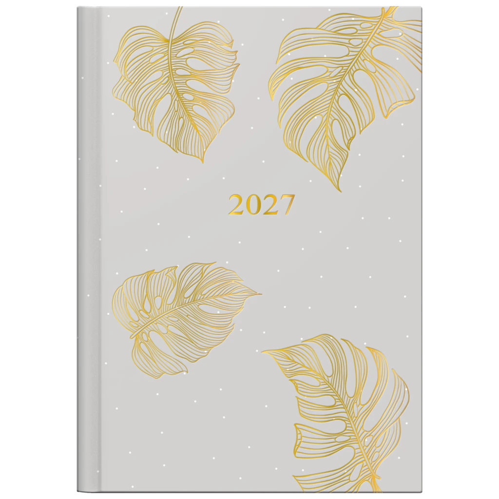 Taschenkalender Design Line Mod. Technik III 2027 „Monstera“ | A6, Papier