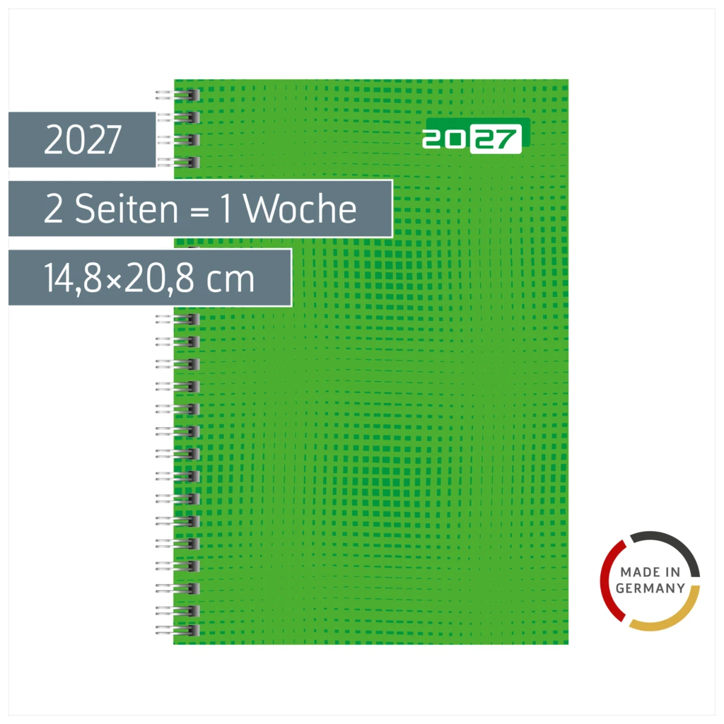 Buchkalender Colour Line Mod. futura 2 2027 | A5, Papier, grün