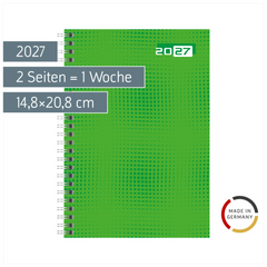 Buchkalender Colour Line Mod. futura 2 2027 | A5, Papier, grün