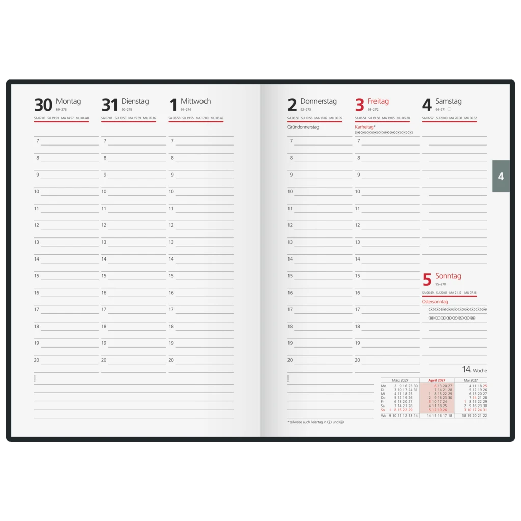 Buchkalender Design Line Mod. futura 2 2027 „Endless“ | A5, Kunstleder