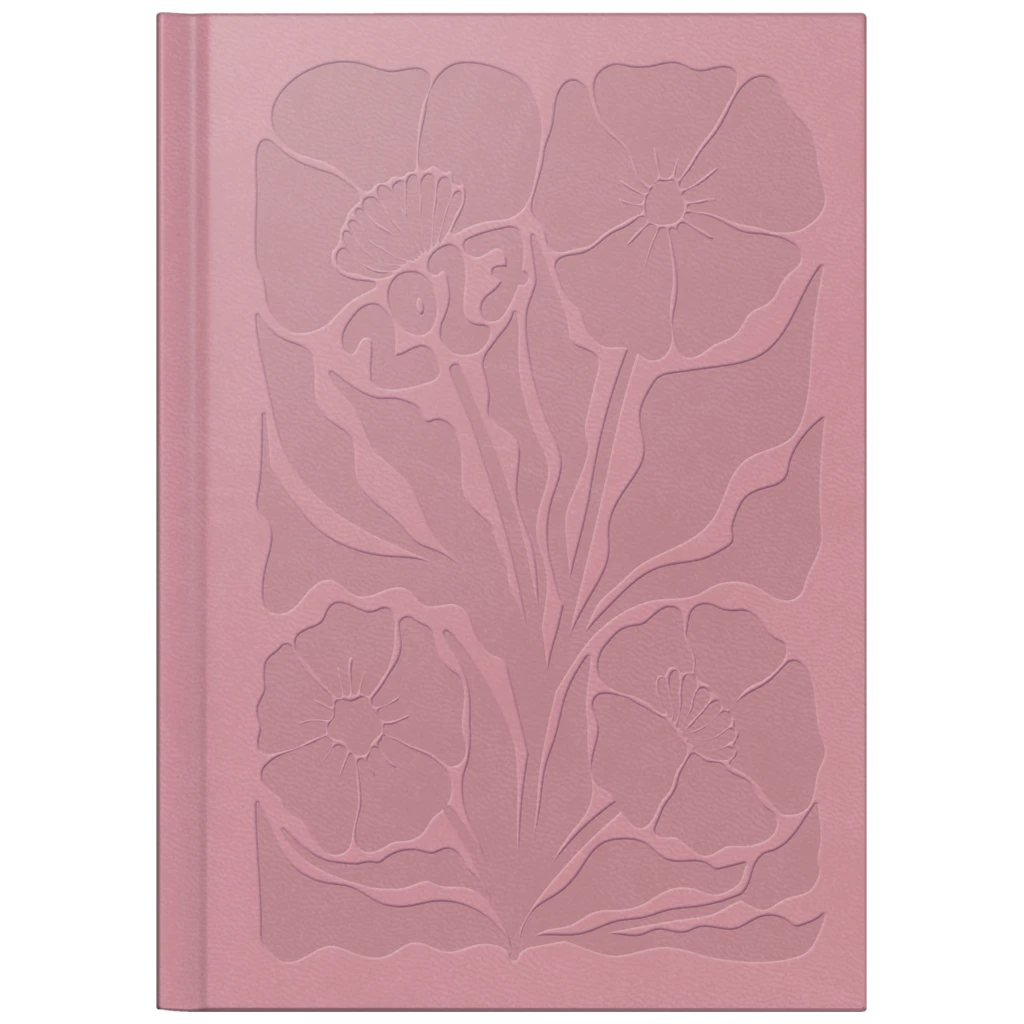 Buchkalender Design Line Mod. futura 2 2027 „Rosie“ | A5, Kunstleder