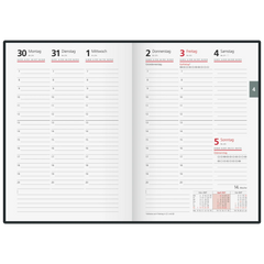 Buchkalender Design Line Mod. futura 2 2027 „Denim“ | A5, Textil