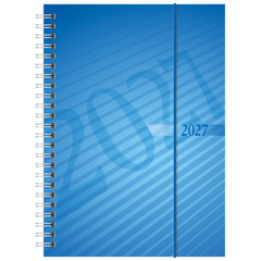 Buchkalender Mod. futura 2 2027 | A5, Kunststoff, blau
