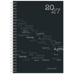 Buchkalender Mod. futura 2 2027 | A5, Kunststoff, schwarz