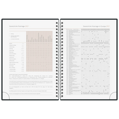 Buchkalender Premium Young Line 2027 „Marble“ | A5, Papier