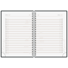 Buchkalender Premium Young Line 2027 „Marble“ | A5, Papier