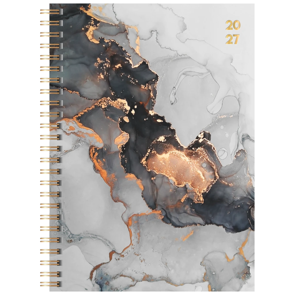 Buchkalender Premium Young Line 2027 „Marble“ | A5, Papier