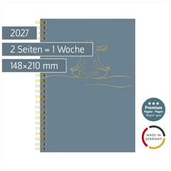 Buchkalender Premium Young Line 2027 „Yoga“ | A5, Papier