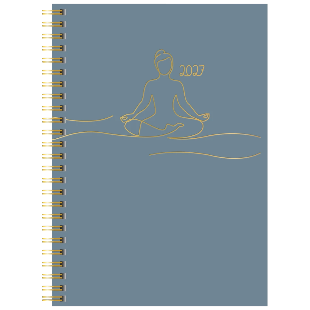 Buchkalender Premium Young Line 2027 „Yoga“ | A5, Papier