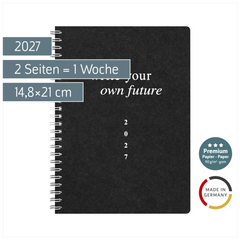 Buchkalender Premium Young Line 2027 „Future“ | A5, Karton