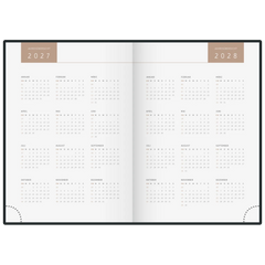 Buchkalender Premium Young Line 2027 „Feather“ | A5, Textil