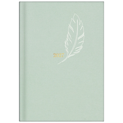 Buchkalender Premium Young Line 2027 „Feather“ | A5, Textil