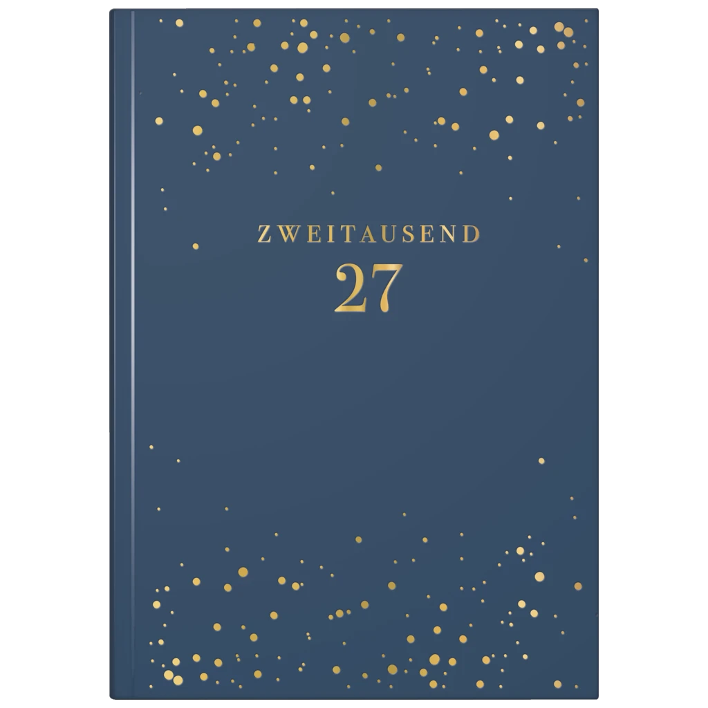 Buchkalender Premium Young Line 2027 „Starry Night“ | A5, Kunstleder
