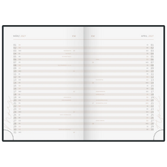 Buchkalender Premium Young Line 2027 „Moon“ | A5, Papier