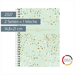 Buchkalender Mod. Timing 1 2027 „Confetti“ | A5, Kunststoff