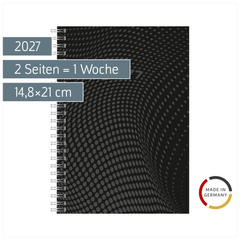 Buchkalender Mod. Timing 1 2027 | A5, Kunststoff, schwarz