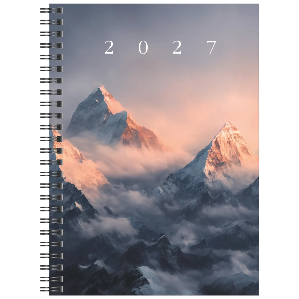 Buchkalender Design Line Mod. Timing 1 2027 „Mountain“ | A5, Papier