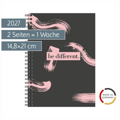 Buchkalender Design Line Mod. Timing 1 2027 „be different“ | A5, Papier
