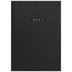 Buchkalender Mod. Chefplaner 2027 „Carbon“ | A5, Kunstleder